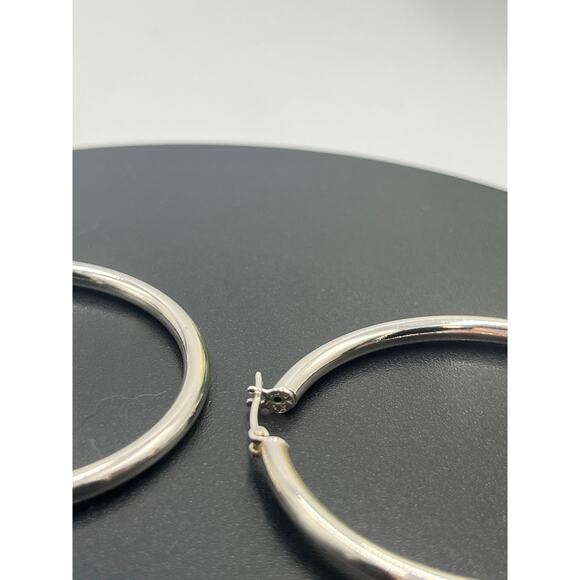 FAS Italy 925 Twisted Hoops 9.12 grams 1 3/4” Classic 3mm - Picture 6 of 8